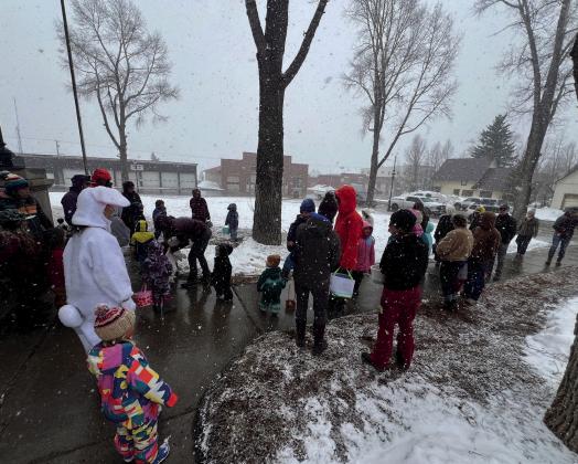 Silverton kids are tough, hunting for eggs in the snow! Photo credit Sterling Blankenship