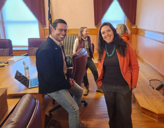 Former Mayor Shane Fuhrman and Newly elected Mayor Dayna Kranker. Photo credit Town of Silverton